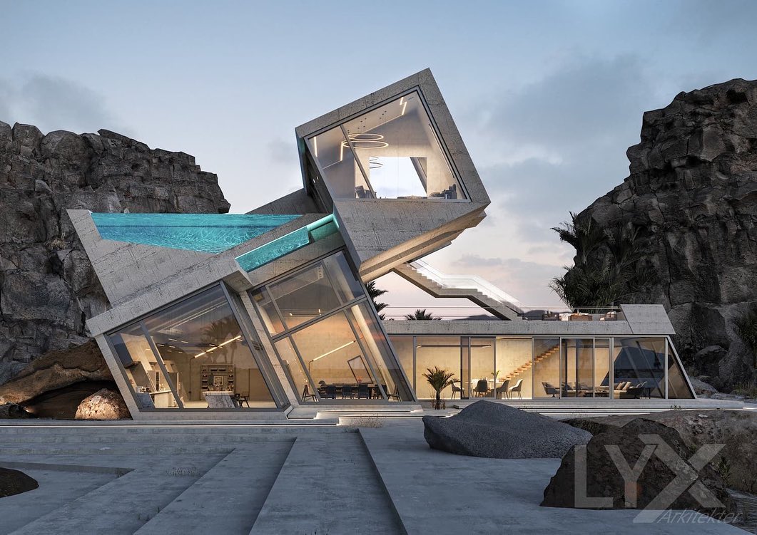 Brutalist House In Iceland by LYX_arkitekter