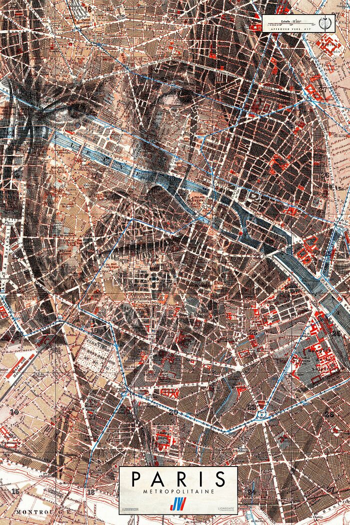 A Map Of Paris, But It's A John Wick 4 Poster