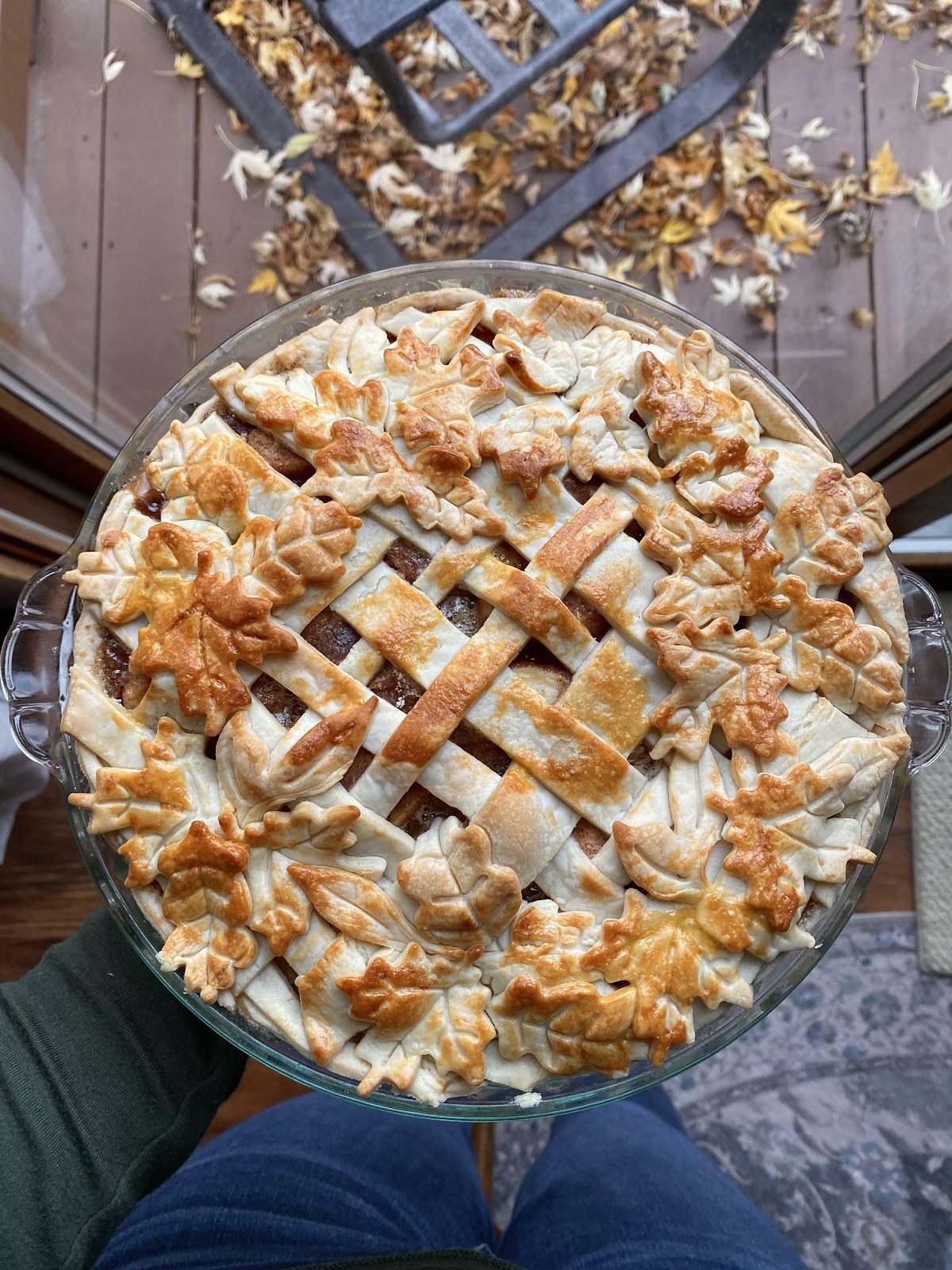 I Made An Extra Pretty Apple Pie Because They're In Season, And I Wanted To Try Out My New Pie Pan