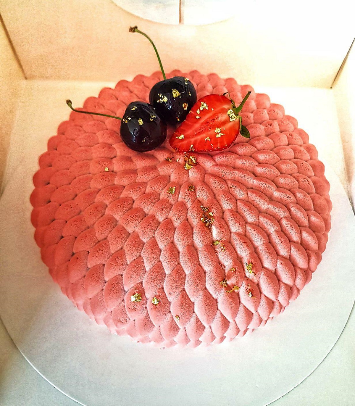 Here's A Strawberry And Cherry Mixed Cake! What Do You think, Guys?