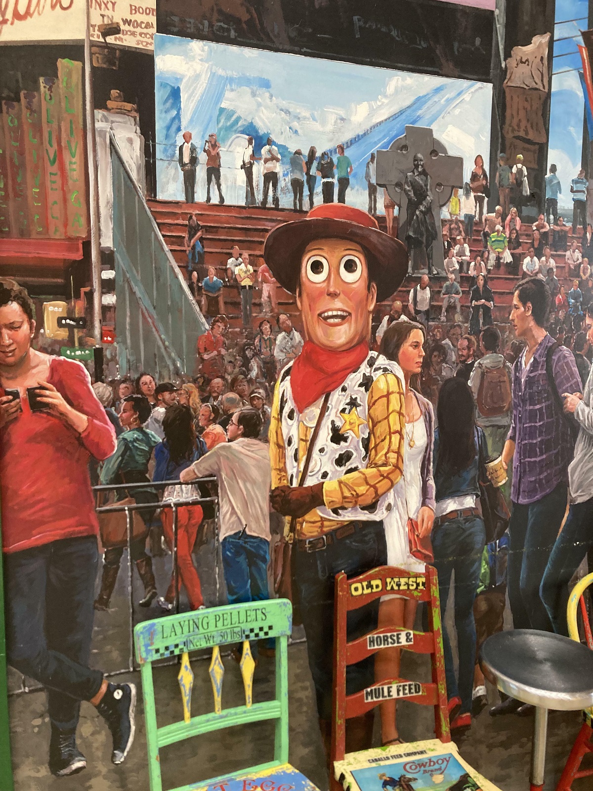 This Woody Painting At A Café In Korea