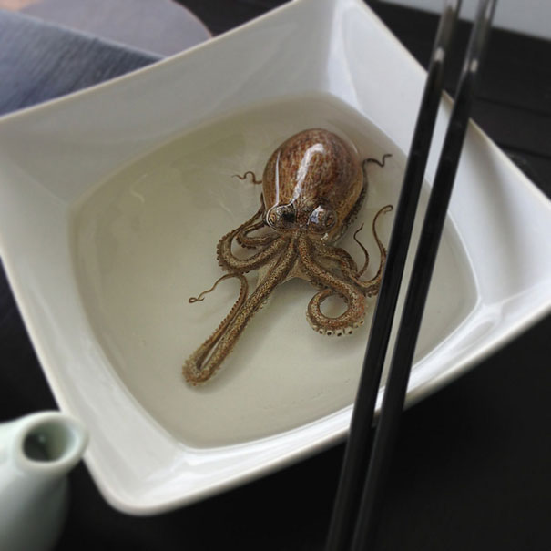 3D Painting In A Bowl By Keng Lye