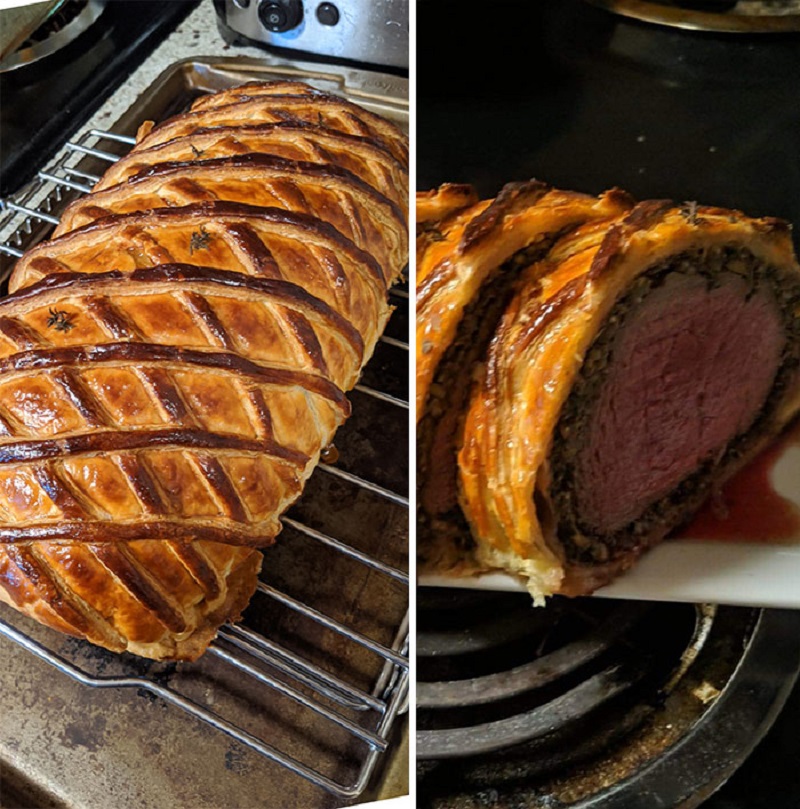 The Prettiest Beef Wellington I've Ever Made. It Tasted Like Heaven As Well