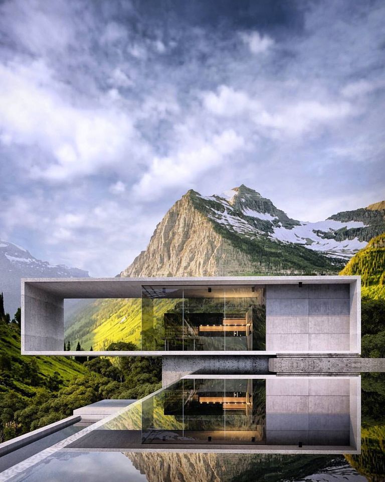 Mountain Mirrors. Fascinating Architectural Inspiration From The Stavanger House, By Alexander Nerovnya