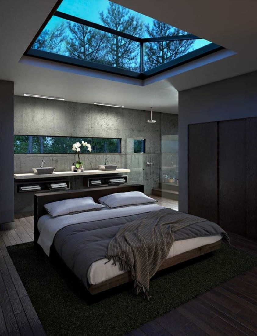 Bedroom With Skylight
