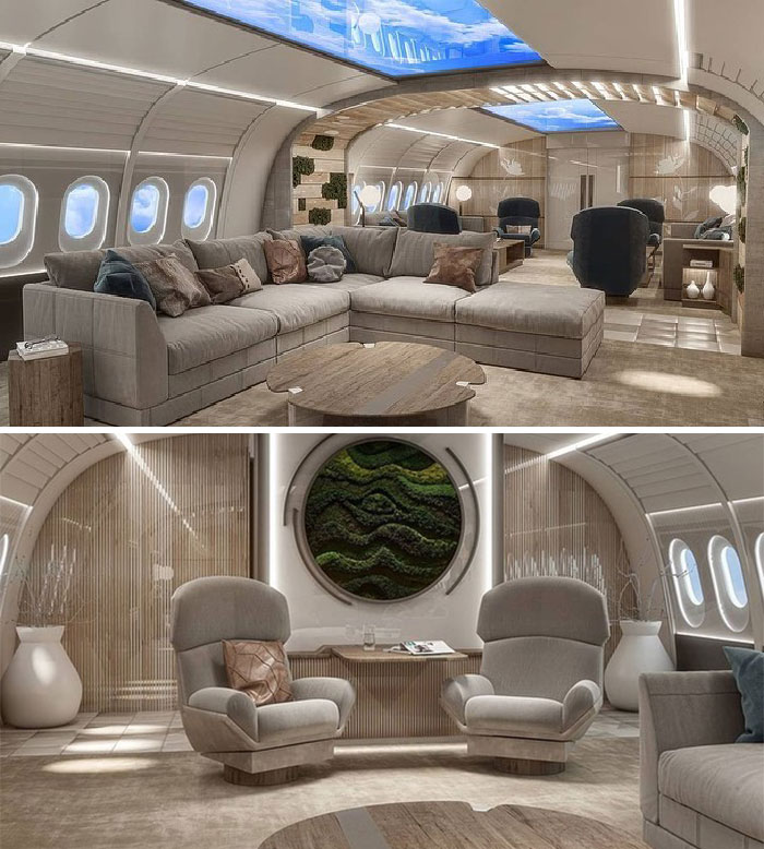 Stunning Private Jet Interior Design By Greenpoint Technologies