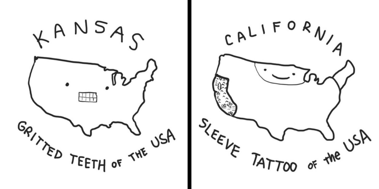 The Series “USA Geography” Features Humorous Illustrations Of Each State In The USA (27 Pics)