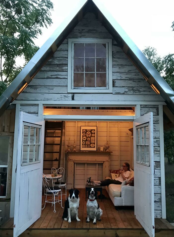 Built A Garden House For My Beautiful Wife... Hard To Leave