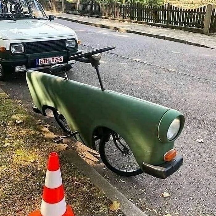 A Car Fender Bicycle