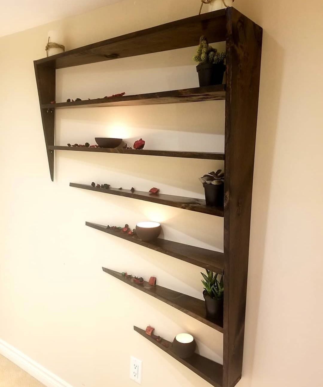 A Bookshelf To Store Some Pebbles Or Something