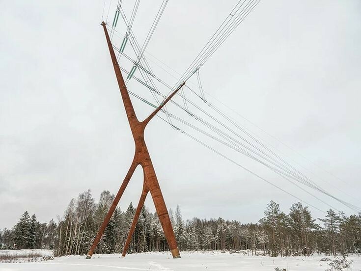 A Novel High Voltage Electricity Pylon Called 'Bog Fox,' In Estonia By Part Architects