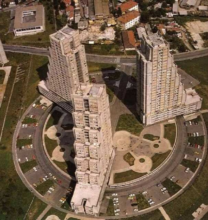 Istočna kapija (officially Rudo) - East Gate Residential Towers (1976) In Beograd / Belgrade, Serbia