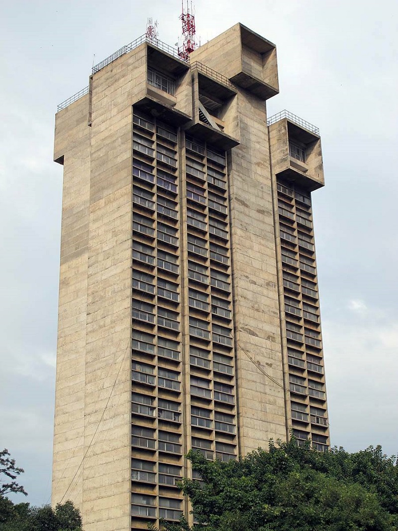Visvesvaraya Complex, The Tower (Started In 1974, Completed In 1980) In Bangalore / Bengaluru, India