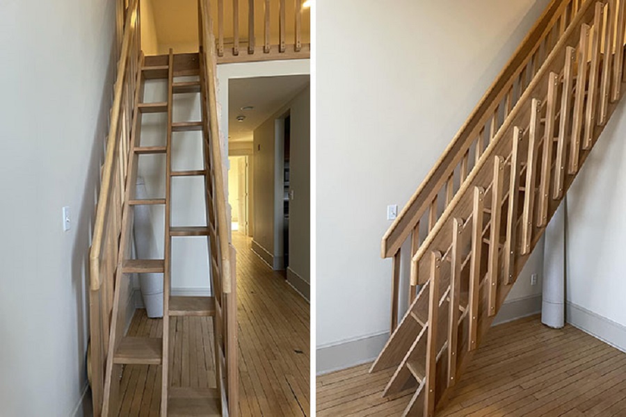 I Love My New Apartment, But These Are The Stairs Leading Up To The Loft. They Feel More Like A Ladder Because Of How Steep They Are. Don't Get Me Started On How We're Going To Move Furniture Up There