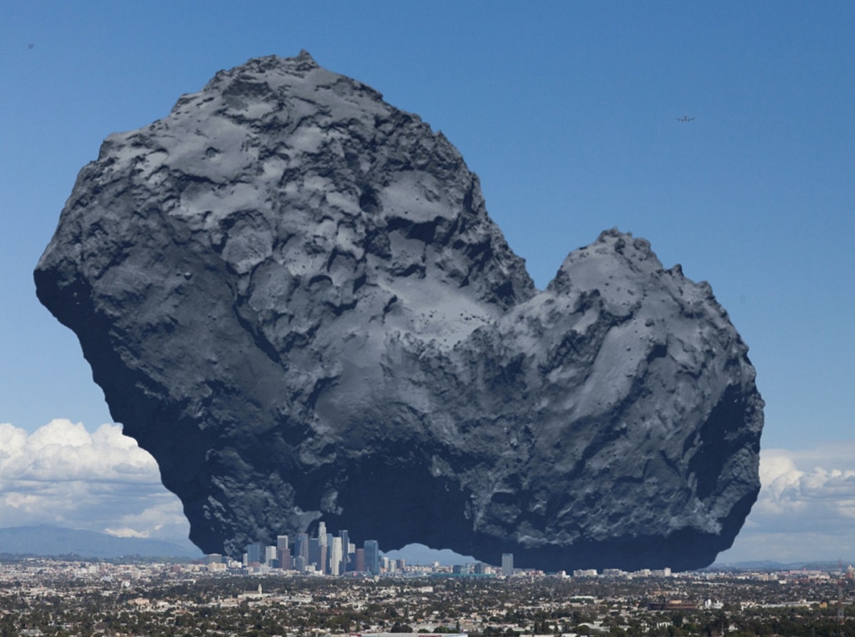 Comet 67p/C-G Compared To The City Of Los Angeles