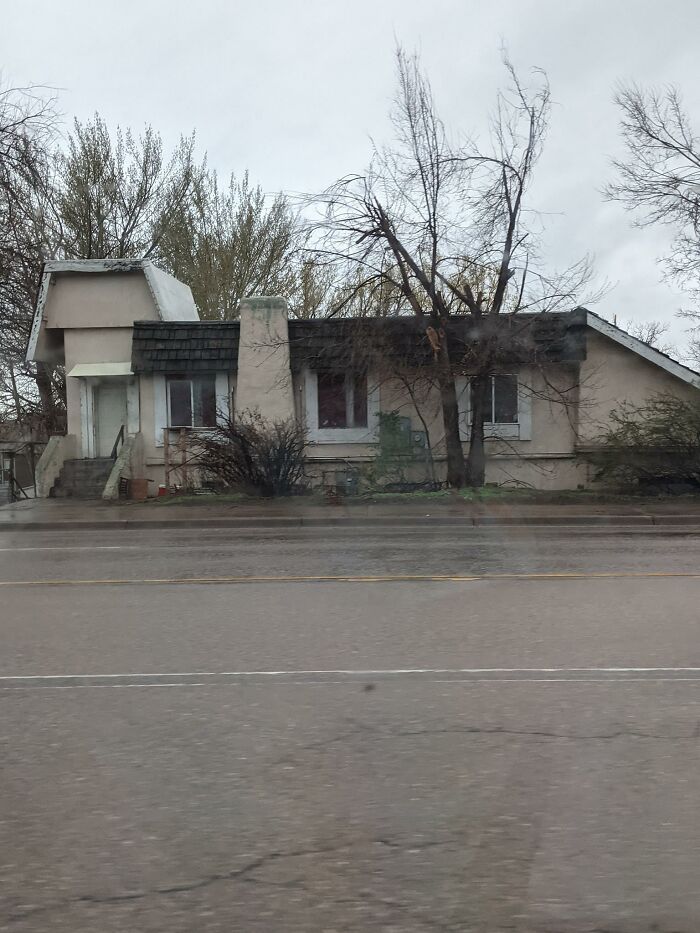 I Don't Think A Paint Job And Landscaper Would Help This Poor House Down The Street From Me