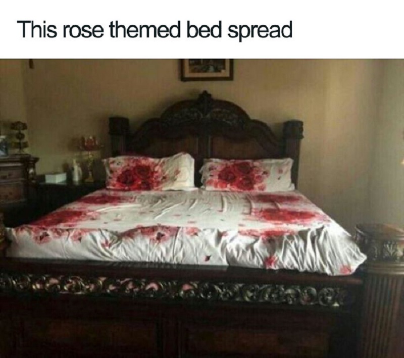 This Rose Themed Bed Spread