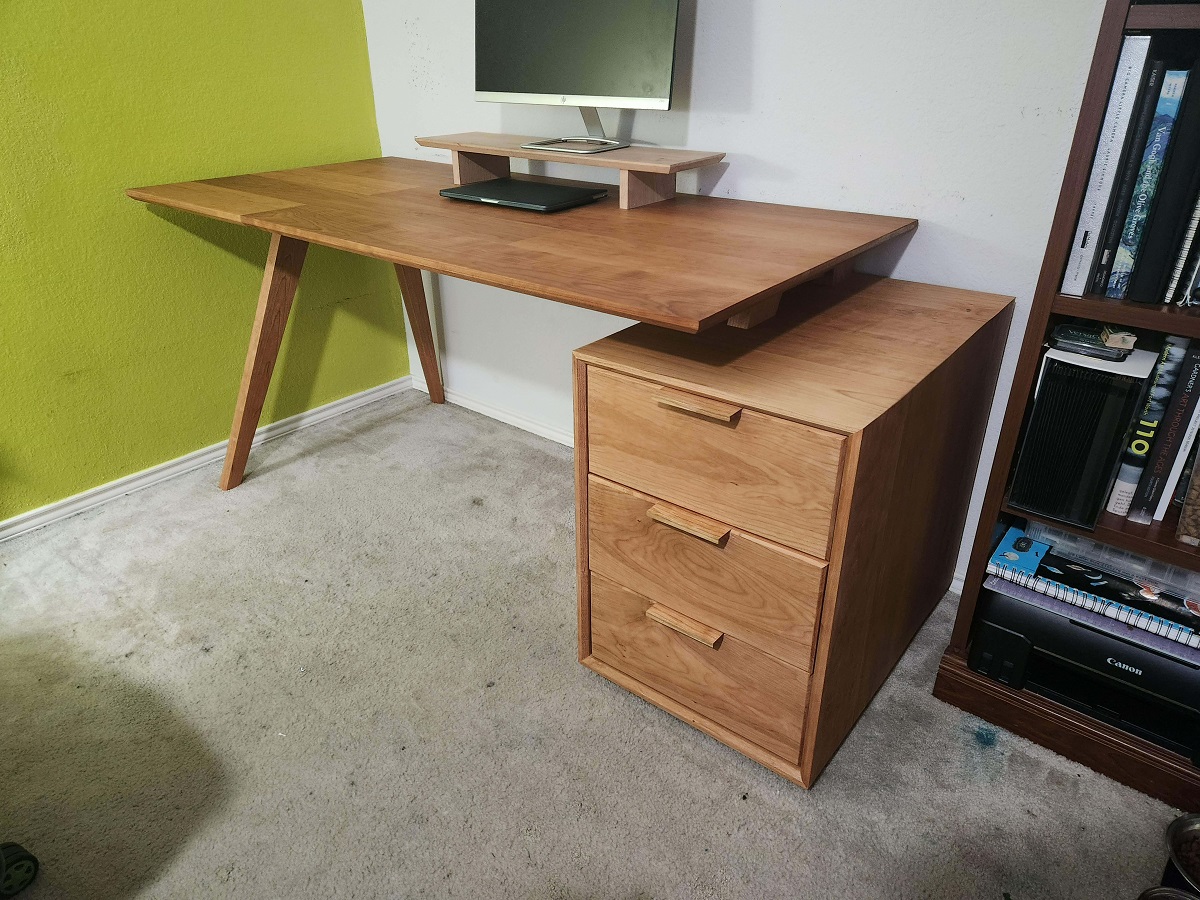 Finished My First Piece Of Furniture Ever! Solid Cherry And Finished With Danish Oil