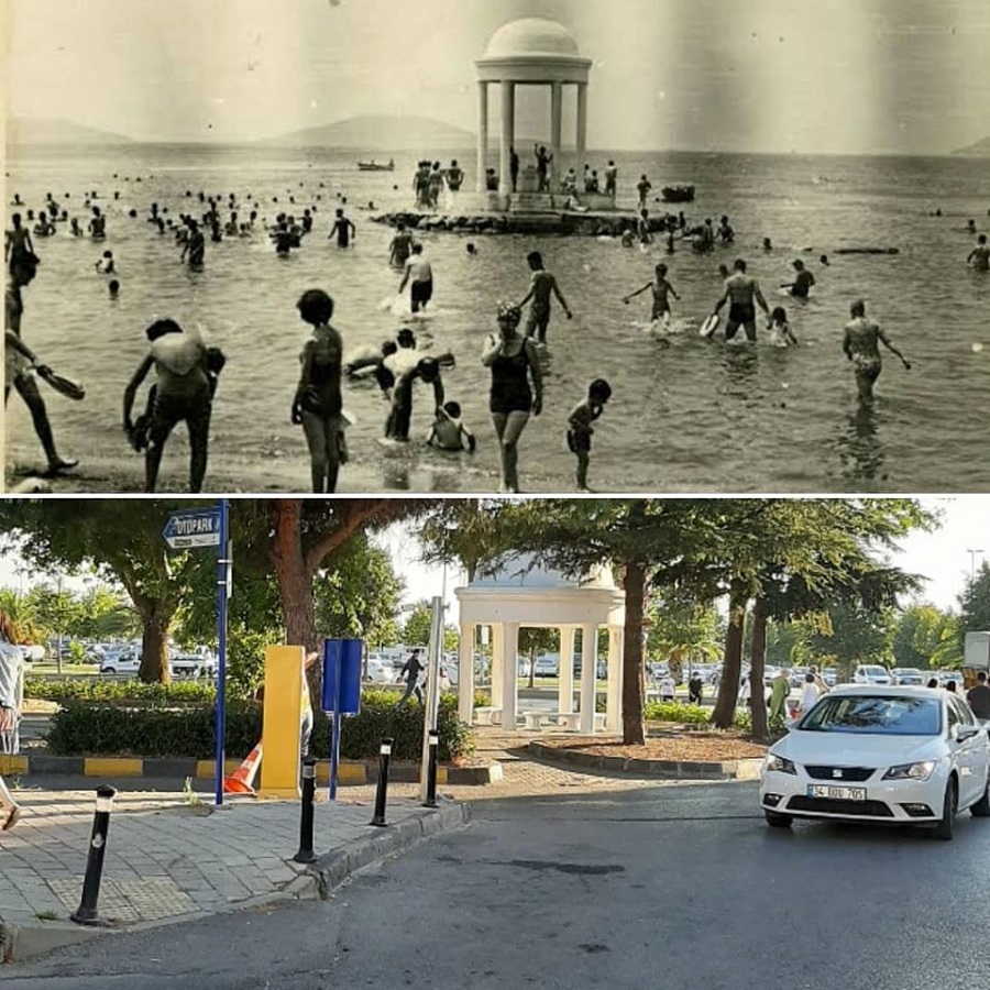 Süreyya Beach In The 1940s And Nowadays, Istanbul