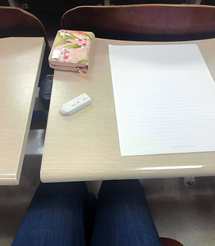 The Seats Don't Match With The Desks In The Lecture Hall I Take My Exams In. This Is The One Of The Engineering Buildings
