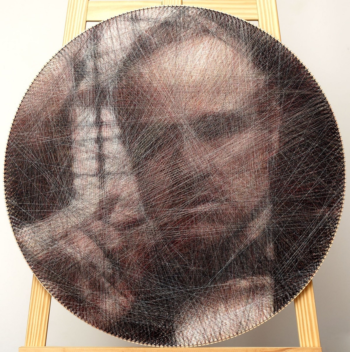 The String-Art Portrait Of Marlon Brando As Don Vito Corleone, From The Great Movie "The Godfather" (1972)