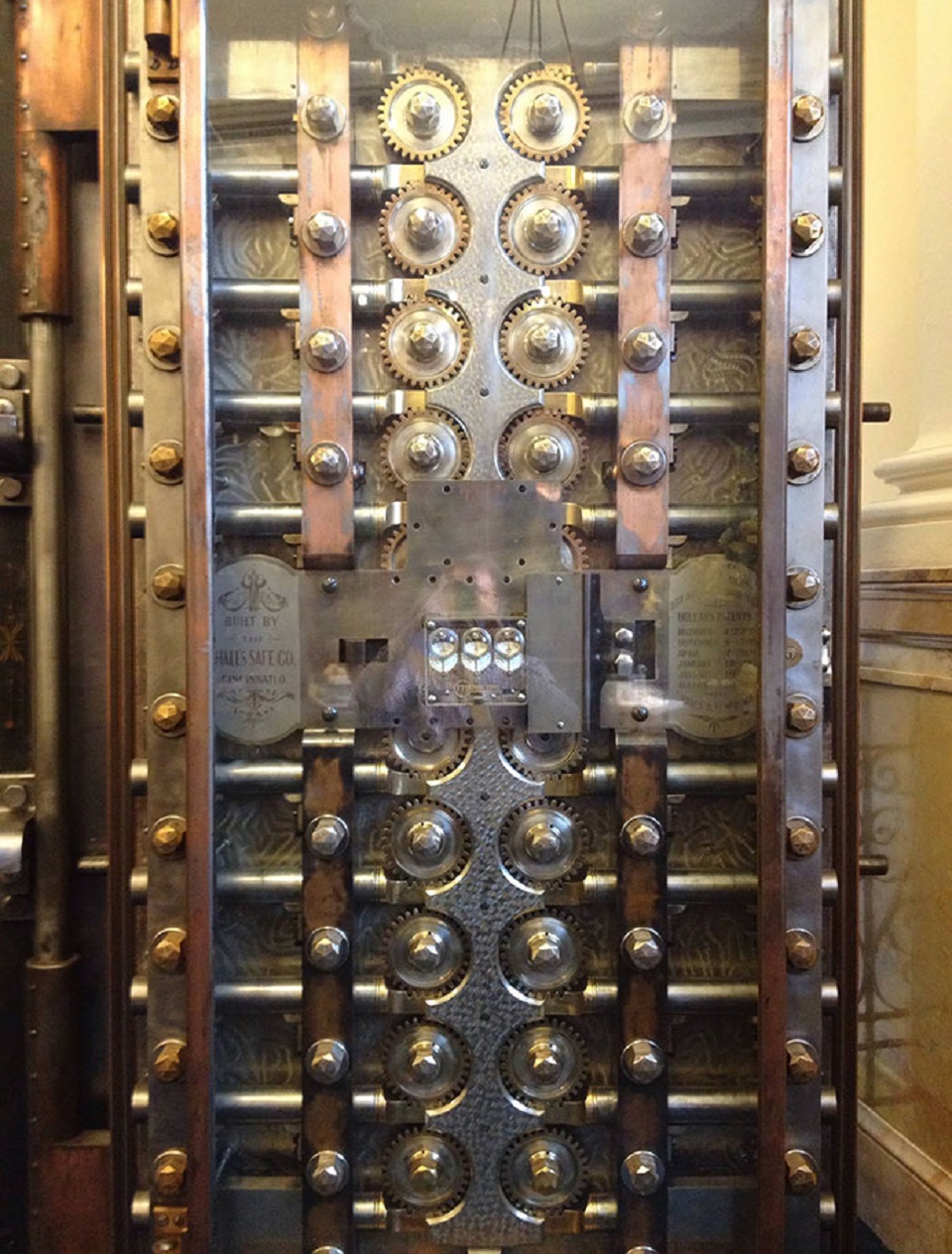 Inside The Vault Door At The Bank I Work At. Beautiful Engineering From 1800s