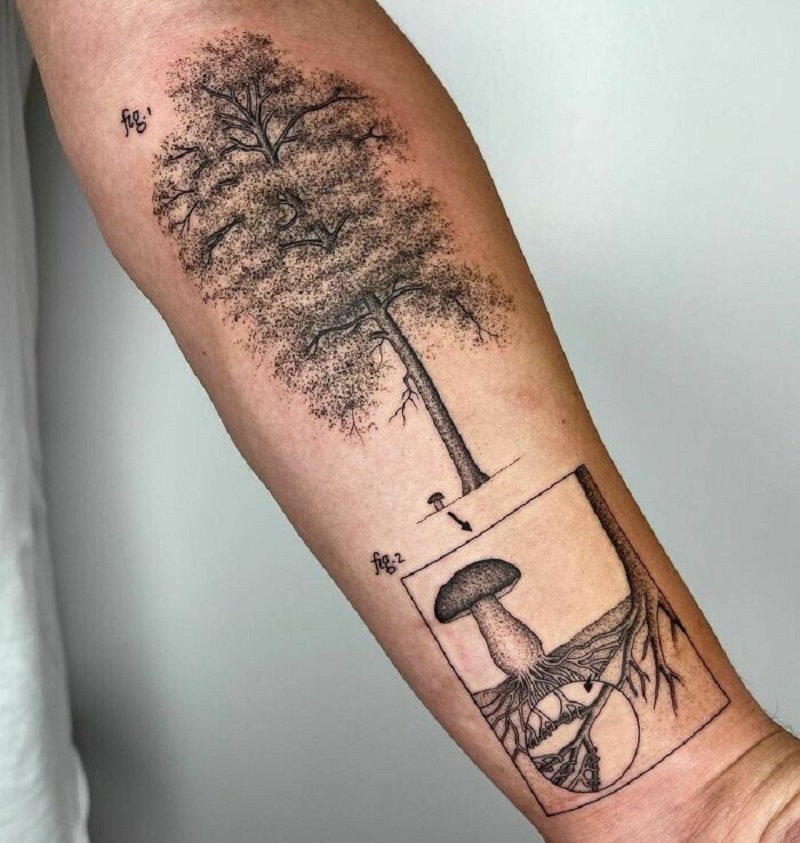 Realistic Biology Arm Tattoo