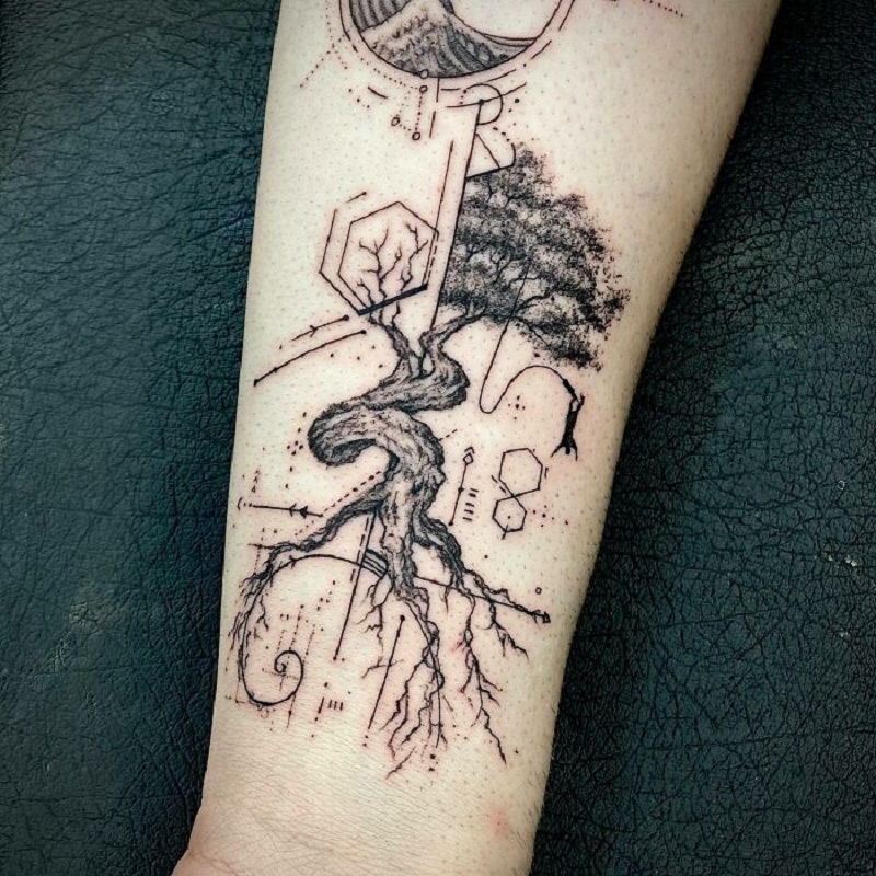 Fibonacci Tree Tattoo
