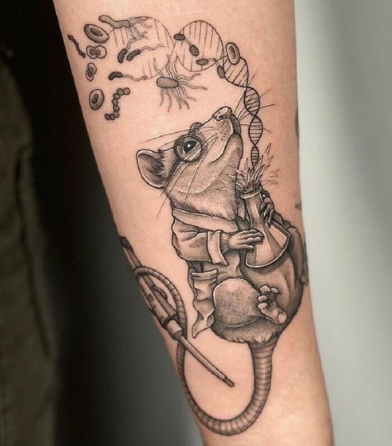 Lab Rat Arm Tattoo - Science Tattoos