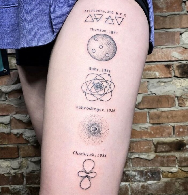 Science Discovery Leg Tattoo