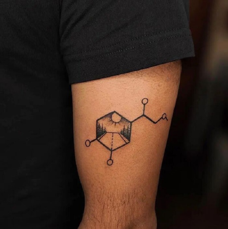 Simple Chemistry Molecule Tattoo