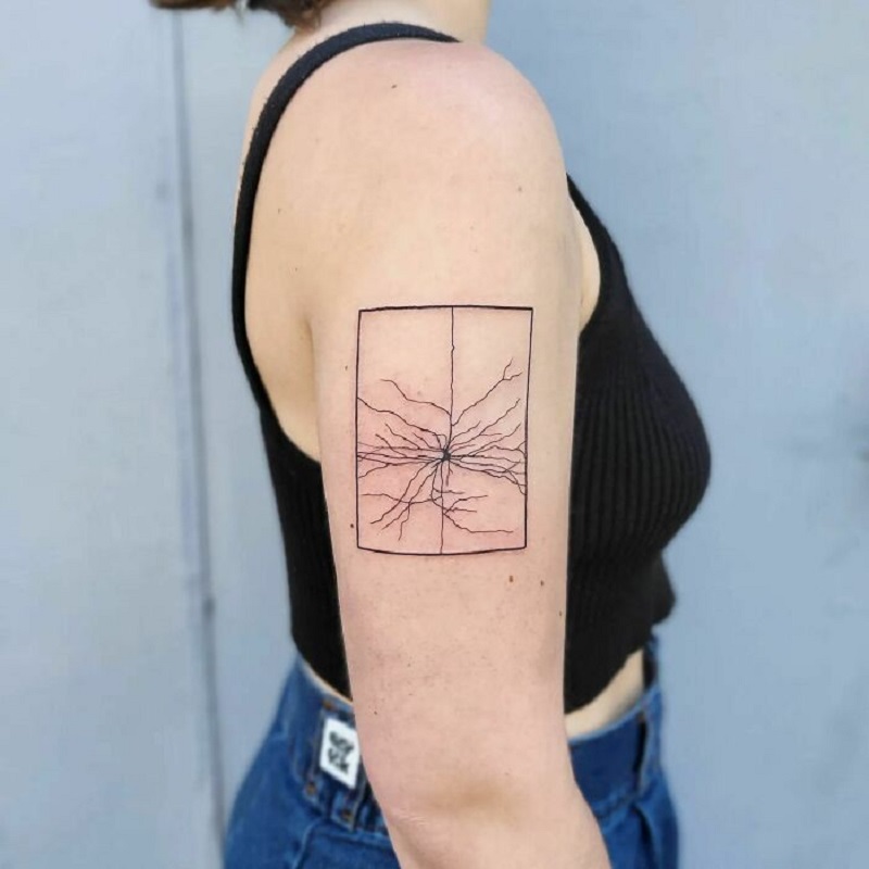 Ramon Y Cajal Pyramidal Neuron Arm Tattoo