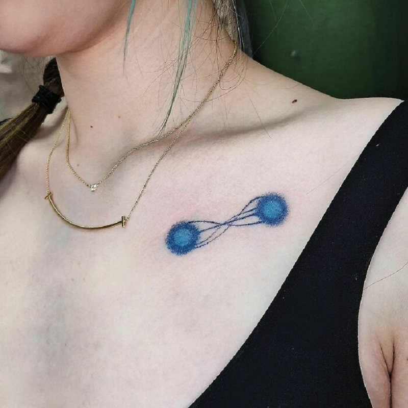 Blue Science Fiction Tattoo