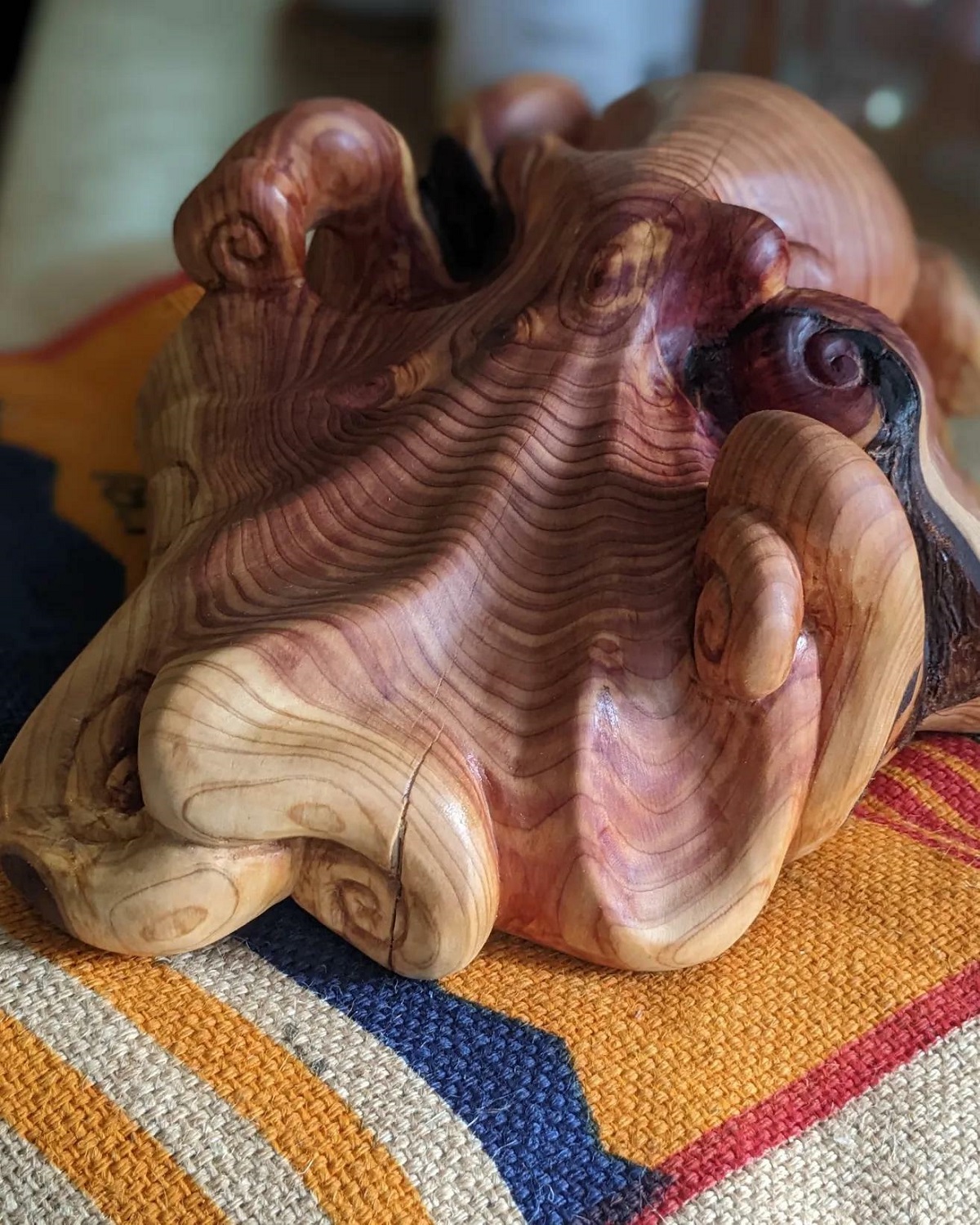 Octopus In Juniper, Hand Carved By My Self