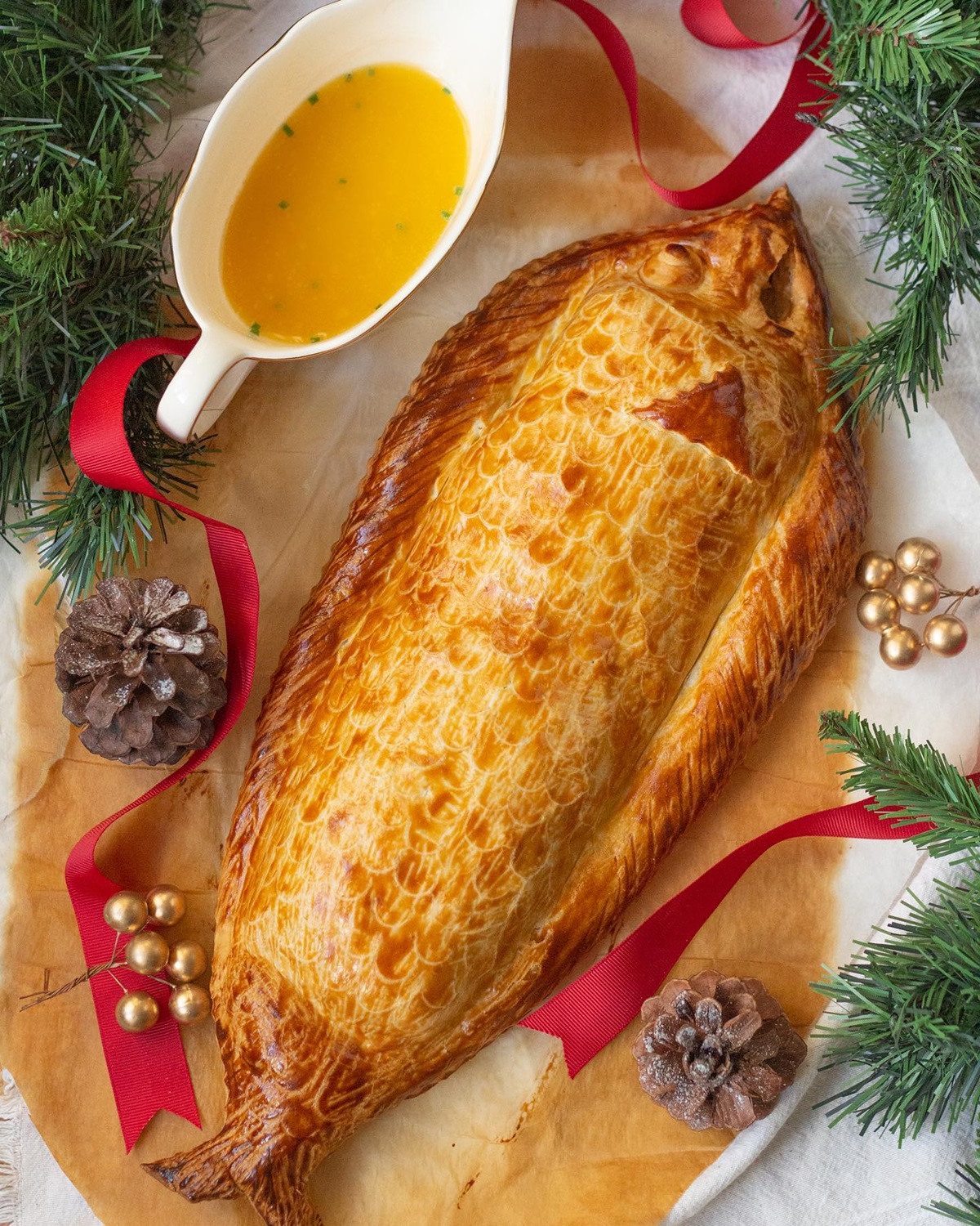 Festive Salmon In Puff Pastry