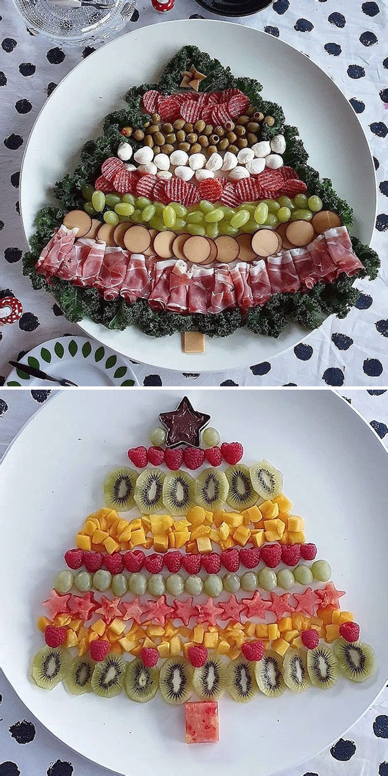 Here Are 2 Festive Edible Tips To Make For Christmas. I Made The Sausage Tray A Few Years Ago For The Sit-In Night And The Fruit Tray As A Snack For The Kids