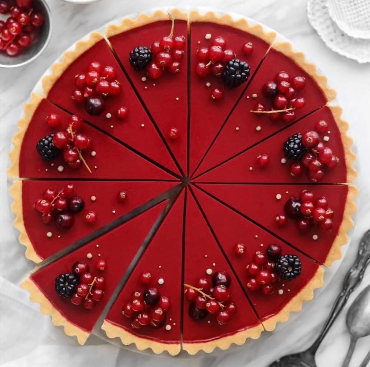 Perfectly Executed Cranberry Tart