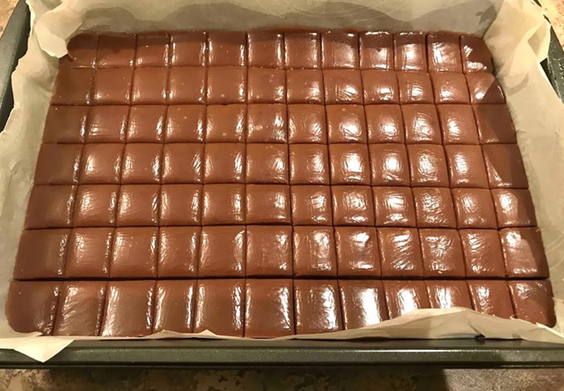 I Just Made A Batch Of Caramels, And After Cutting Them, I Had An Oddly Satisfying Moment