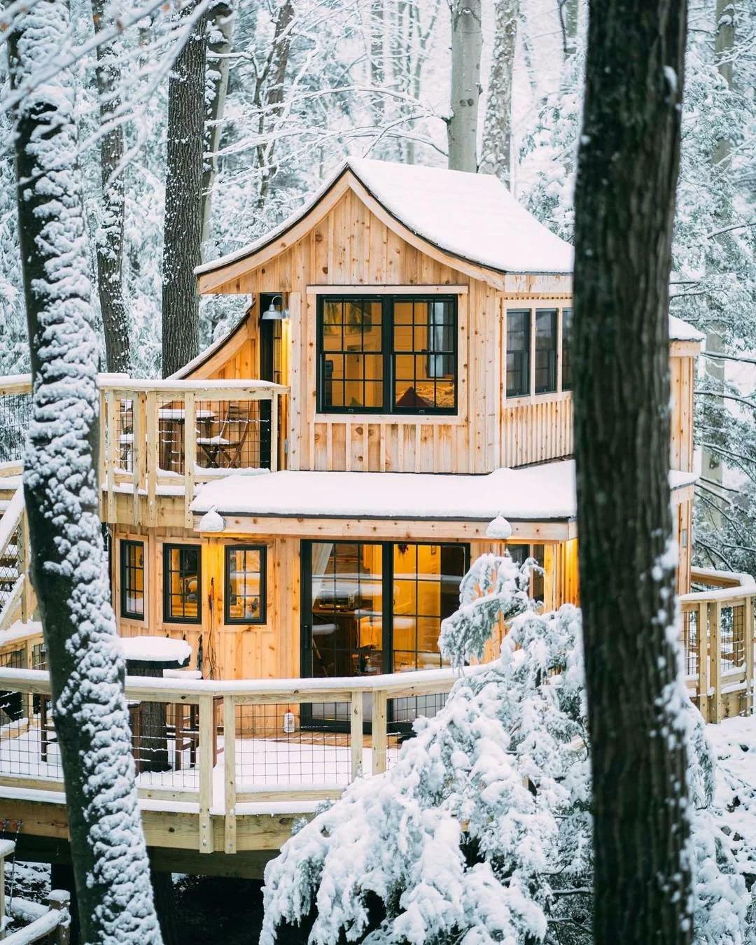Winter Cabin In Hocking Hills, Ohio, By Levi M. Kelly